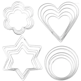 Baking Moulds 20Pcs Stainless Steel Cookie Cutter Biscuit Jelly Party Cake Mold For Birthday