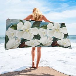 Towel White Flowers Oil Painting Bath For Adults Home Summer Swimming Beach Quickly Dry Face 31x51inch