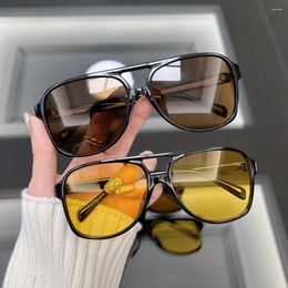 Sunglasses Square Women Brand Designer Vintage Oversized Sun Glasses Female Fashion Outdoor Candy Colour Mirror