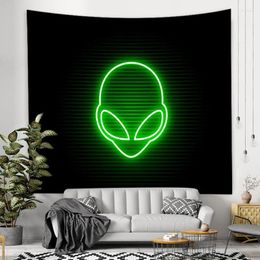 Tapestries Home Decor Alien Tapestry Kawaii Room Anime Cartoon Illustration Hippie Art Mushroom Eye Wall Hanging Teen Dorm