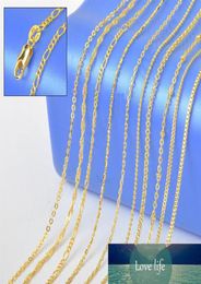Sample Order 18 Mix 10 Kinds Solid Yellow Gold Colour Venice Figaro Rolo Curb Necklace Chains 1 22MM286Z2300294