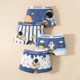 Calcinha meninos roupas íntimas de cueca de algodão desenho animado de juventude respirável