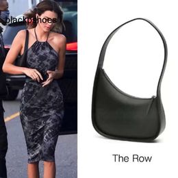 The Row TR Luxury Handbag Underarm quality Bag Pochette Womens Best Half Moon Tote Designer Clutch Bag Mens Crossbody Genuine Leather Plain Shoulder Unisex Cosmetic