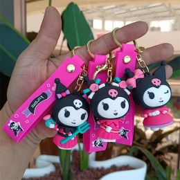 Cute Anime Keychain Charm Key Ring Fob Pendant Lovely Anime Kulome Doll Couple Students Personalised Creative Valentine's Day Gift Small Pendant A3 DHL