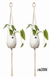 Macrame Plant Hanger Handmade Cotton Rope Planter Flowerpot Holder Hanging Basket Indoor Outdoor Wall Hangings Boho Home Decor7147733