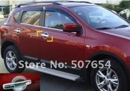 Accessories High quality ABS chrome 8pcs car door handle decoration guard cover+4pcs door handle decorative guard bowl for NISSAN Qashqai 2008