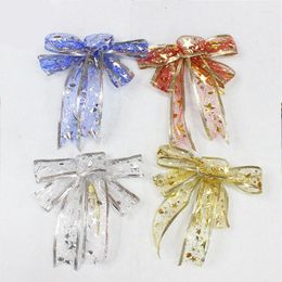 Party Decoration Selling Five - Pointed Star Bronzing Bow Tie Ribbons Christmas Tree Adornment & Holiday DIY Decorations Arrival