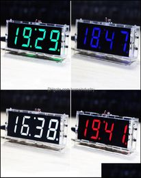 Desk Table Clocks Digital Alarm Clock Digit Diy Electronic Kit Mode Led Light Control Temperature Date Time Display Large Sn For Dh9Zs5965521
