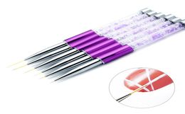 520mm Nail Art Line Painting Brushes Crystal Acrylic Thin Liner Drawing Pen Manicure Tools UV Gel in stock6902191