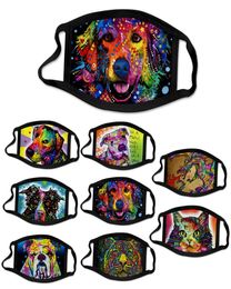 2020 New Party masks Christmas face mask Snowflake Animal Dog Cat Oil Painting 3D Masks Dustproof Masks6036737