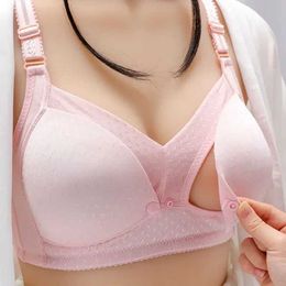 Maternity Intimates Maternity Bras Wirefree Nursing Bra Panties Pregnancy Clothes Prevent Sagging Breastfeeding Womens Breathable Lactancia Bra Y240515