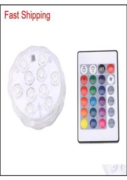 Multi Color Ip68 Underwater Waterproof Swimming Pool Light Rgb Submersible Lamp 10 Led With Remote For Aquarium qylJJw homes2011186626533