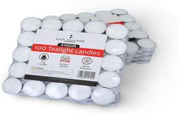 Homeware Candles Tealights 4 Hour Burn Time 12g 100 Pack Shrink Wrapped Amazoncouk Kitchen Home8287394