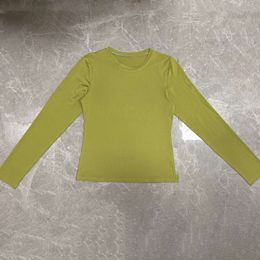 디자이너베이스 셔츠 스프링 및 가을 단색 슬림 풀버 티셔츠 여성 스트리트 탑 스프링 및 가을 단색 슬림 핏 바닥 티셔츠 6oss