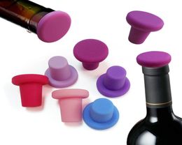 9 Colors Bottle Stopper Caps Family Bar Preservation Tools Food Grade Silicone Wine Bottles Stopper Creative Design Safe Healthy J7260577