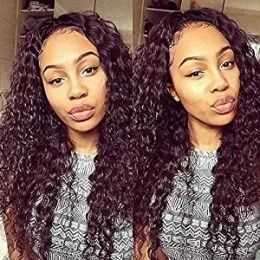 Wigs 360 Lace Frontal Wig water wave preplucked Full Human Hair Wigs For Black Women Brazilian front hd swiss Baby Hair(18inch,130densi