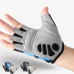 Cycling Gloves Short Bicycle Breathable Shockproof Bike MTB Road Half Finger Summer Sports