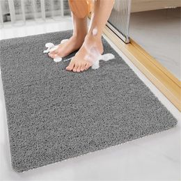 Bath Mats Modern Bathroom Anti-skid Mat Super Absorbent Rug Carpets Toilet Floor Accessories Solid Colour Rectangle