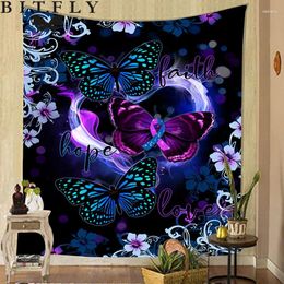 Tapestries BIT. Vintage Nordic Tapestry Wall Hanging Fabric Covering Background Home Decoration Blanket Hangings Textile