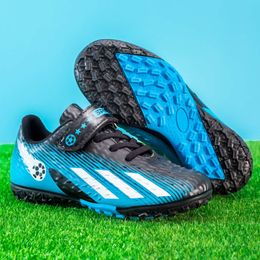 Children's Football boot New style long spike leather surface male primary and secondary school students' Velcro broken nail professional training shoes