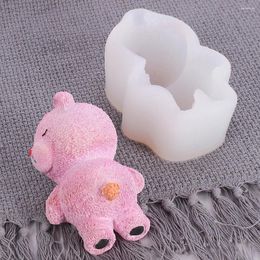 Baking Moulds 3D Sleepy Bear Shaped Silicone Moulds For Sponge Cakes Mousse Chocolate Dessert Bakeware Pastry Ice Cream Mould Handmade Gift