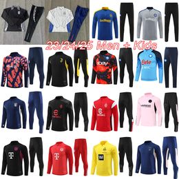 AC ItalyS Inter tracksuits 2024 naples kids football kits milans soccer tracksuit 23 24 25 men football tracksuit training kit 2025 tuta chandal futbol survetement