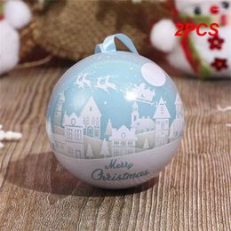 Gift Wrap 2PCS Unique Ball Box Rich And Colourful Christmas Tree Candy Storage Durable Holiday Decorations Giftable Festive