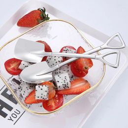 Spoons 304 Stainless Steel Shovel Spoon Tableware Cute Design Long Handle Tea Coffee Dessert