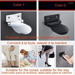 Bath Mats Shower Foot Rest Bathroom Pedals Non-slip Footstool Pedestal Elderly Pregnant Stool Black/Silver