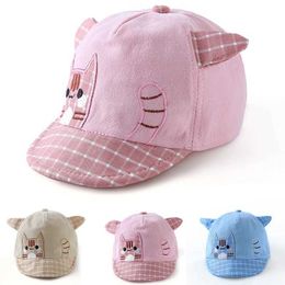 Caps Hats Cute Cartoon Baby Duck Tongue Hat Soft Cotton Toddler Peaked Cap Boy Girl Outdoor Sun Protection Visors Kids Baseball Caps Y240514