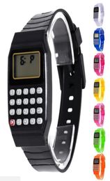 Electronic Children Silicone Date MultiPurpose Keypad Wrist Calculator Watch5063127