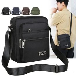 Men Nylon Shoulder Bag Messenger Casual Waterproof Zipper Pocket Handbag Fashion Tote Travel Male Crossbody Bags 240506