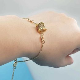 High quality fashion design love symbol bracelet celebrity full minimalist rose gold with Original logo bvlgrily