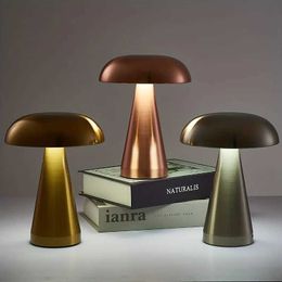 Table Lamps Mushroom Table Lamp 3 Colour Adjustable Brightness Cordless Lamp Rechargeable Mushroom Decor Night Light Bedside Lamp Touch Lamp