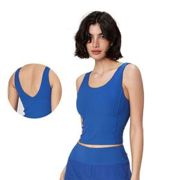 Sexy Ribbed Sports Bra Slim Yoga Top Women Padded Fitness Suit Tank Tops Workout Exercise Shirts Yoga Crop Tops Sleeveless