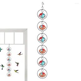 Other Bird Supplies 6-Circular Outside Birdfeeder Hummingbird Feeders With Wind Chimes Leak-Proof Garden Decor Ant Guard Bee Proof