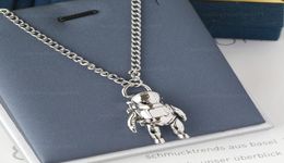 Charming Astronaut Fashion Necklace New Luxury Stainless Steel Letter Pendant Necklaces Silver Men Womens Sweater Hip Hop Necklace3984106