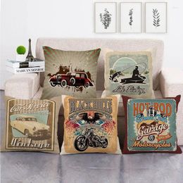 Pillow Retro Series Cover Various Car Model Cases Living Room Sofa Bedroom Bay Window Decoration Accessories