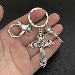 Keychains Lanyards Jesus Cross Keychains Christian Religion Key Chains Fashion Jewellery Accessories Gift 2021 Bag Charm Car Keyring For Men Women Y240510