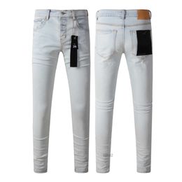 Designer Jeans Men Ripped Black Purple Brand Skinny Luxury Jean Pant Vintage White Denim Streetwear Slim Fit Pants Women Trendy Woman Retro Die Jeans Trousers H4KN