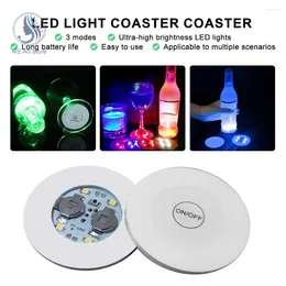Table Mats 5Pcs LED Bottle Coasters Lights Bar Light Up Stickers For Drinks Cup Wine Liquor Atmosphere