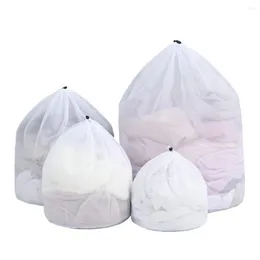 Laundry Bags Mesh 4Pcs Durable Ventilated Breathable Washing Machine Underwear Cleaning Net Bag Household Accessories