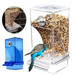 Other Bird Supplies Automatic Feeder Neat Parrot Pigeon Transparent Large Capacity Hanging Anti-sprinkler Box Container
