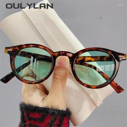 Sunglasses Oulylan Classic Round Men Women 2024 Small Frame Brand Designer Black Green Driving Sun Glasses Female Shades UV400