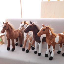 Stuffed Plush Animals Cute and Creative Cartoon Simulation Horse Plush Toy Doll Home Decoration Ornament Childrens Cavai Toy Girlfriend Birthday Gift B240515