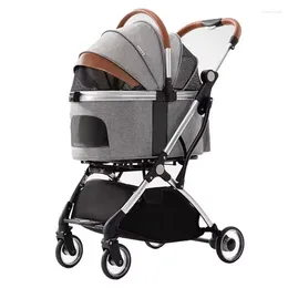 Dog Carrier Remium Refreshing Stroller Foldable Breathable Pet Multi-use Wheels For Puppies