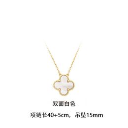 Classic Design Korean Style Necklace New 18K Gold Plated Titanium Steel Necklace Luxury Brand Charm Pendant Long Chain Simple Fashion Designer Gift Necklace