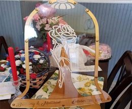 Customized Unique Rose Transparent Alternative Wedding guest book Beauty and Beast drop box Signature Acrylic wedding Guestbook 225539280