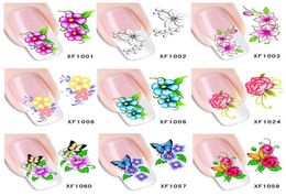 Whole60Sheets XF1001XF1060 Nail Art Water Tranfer Sticker Nails Beauty Wraps Foil Polish Decals Temporary Tattoos Watermark8519713