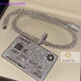 Vvs Moissanite Chain Pendants Sterling Sier Hip Hop Jewellery Iced Out Pendant